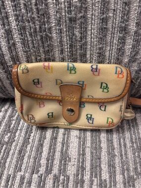 Tan Dooney and Bourke Leather Crossbody Wristlet